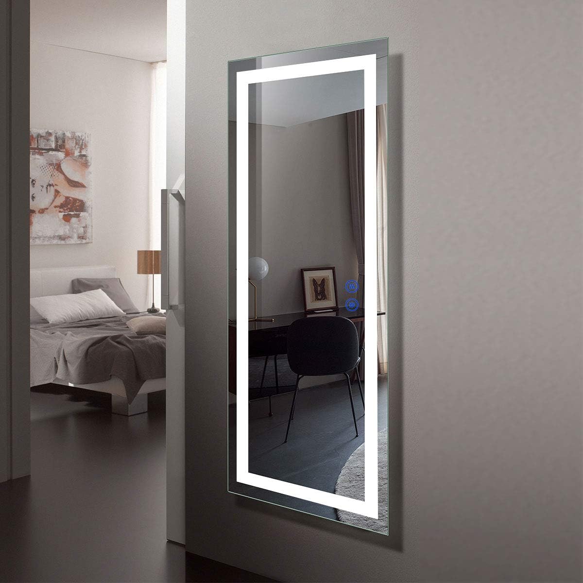 Dimmable LED Bathroom Mirror with Anti-Fog and Bluetooth Function B50274