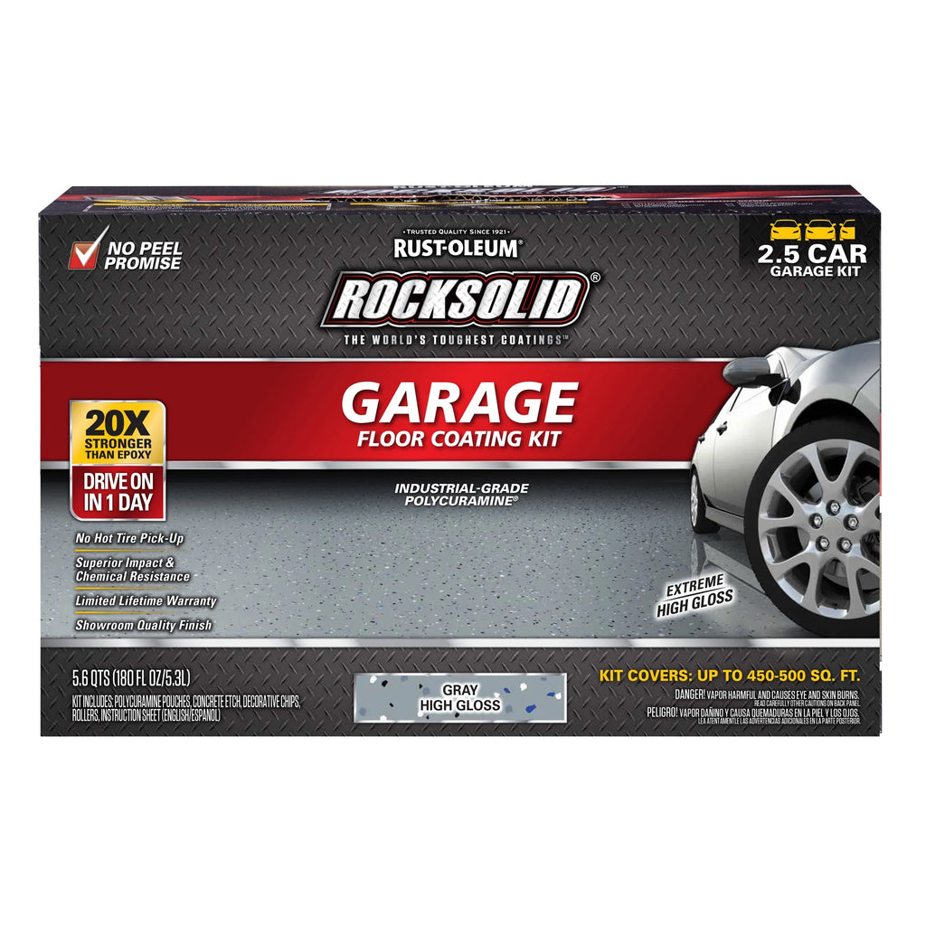 Gray High Gloss 180 oz Garage Floor Coating Kit R655