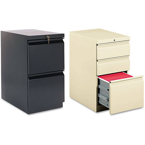 Mobile Pedestal File with Two File Drawers Light Gray K36494