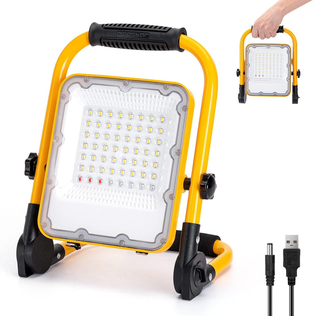 3000LM 360° Rotation IP65 Waterproof 30W Portable Work Light with Stand Pack of 2 F760865