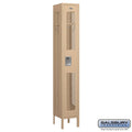 Vented Metal Locker, Single Tier, 6 Feet High, Tan V8483
