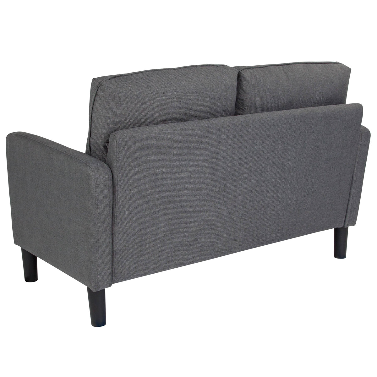 Brown Leather Straight Arm Loveseat A815738