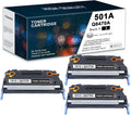 Black Remanufactured Compatible Toner Cartridge 3 Pack for HP Color 3600 Printer N130