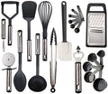 23 Pieces Black Nylon and Stainless Steel Cooking Utensils Set A128389