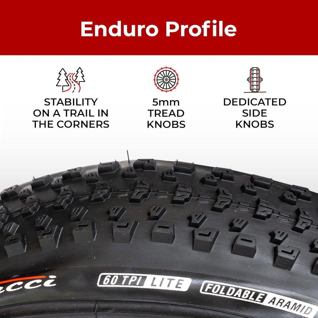 Pair 27.5 x 2.25 Inch Foldable 60 TPI All Mountain Enduro Tires with Nylon Protection Q50026