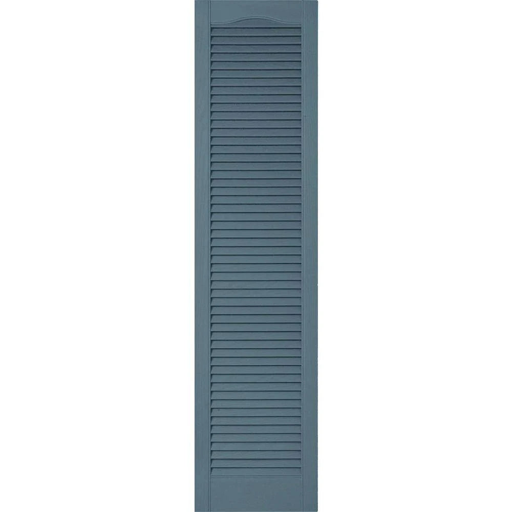 Custom Cathedral Top Louver Shutters with Shutter-Loks, Per Pair J868