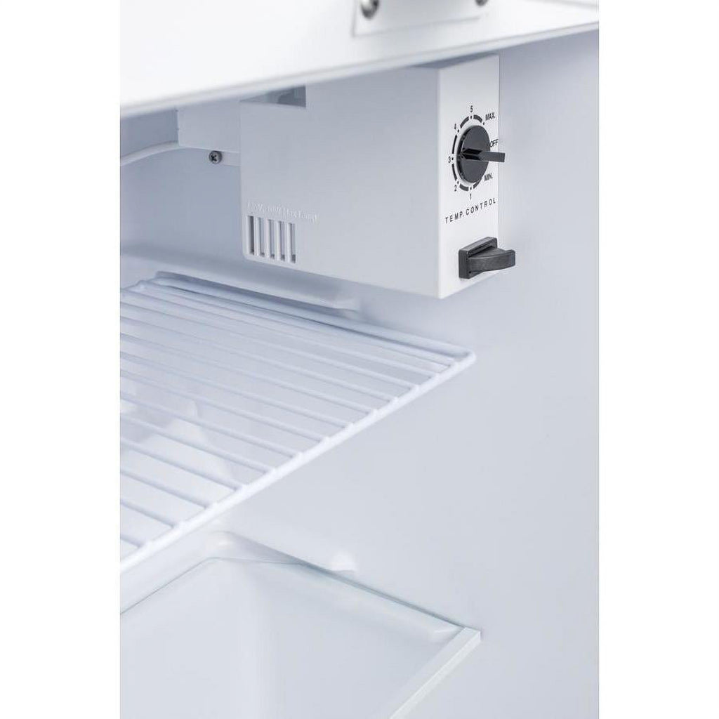 Compact 2 Door Refrigerator-Freezer with Combination Lock & Thermometer T312