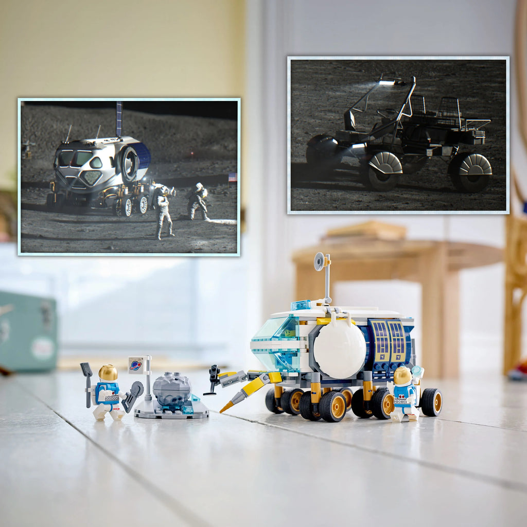 Lunar Roving Vehicle Toy Set with 3 Astronaut Minifigures X6024