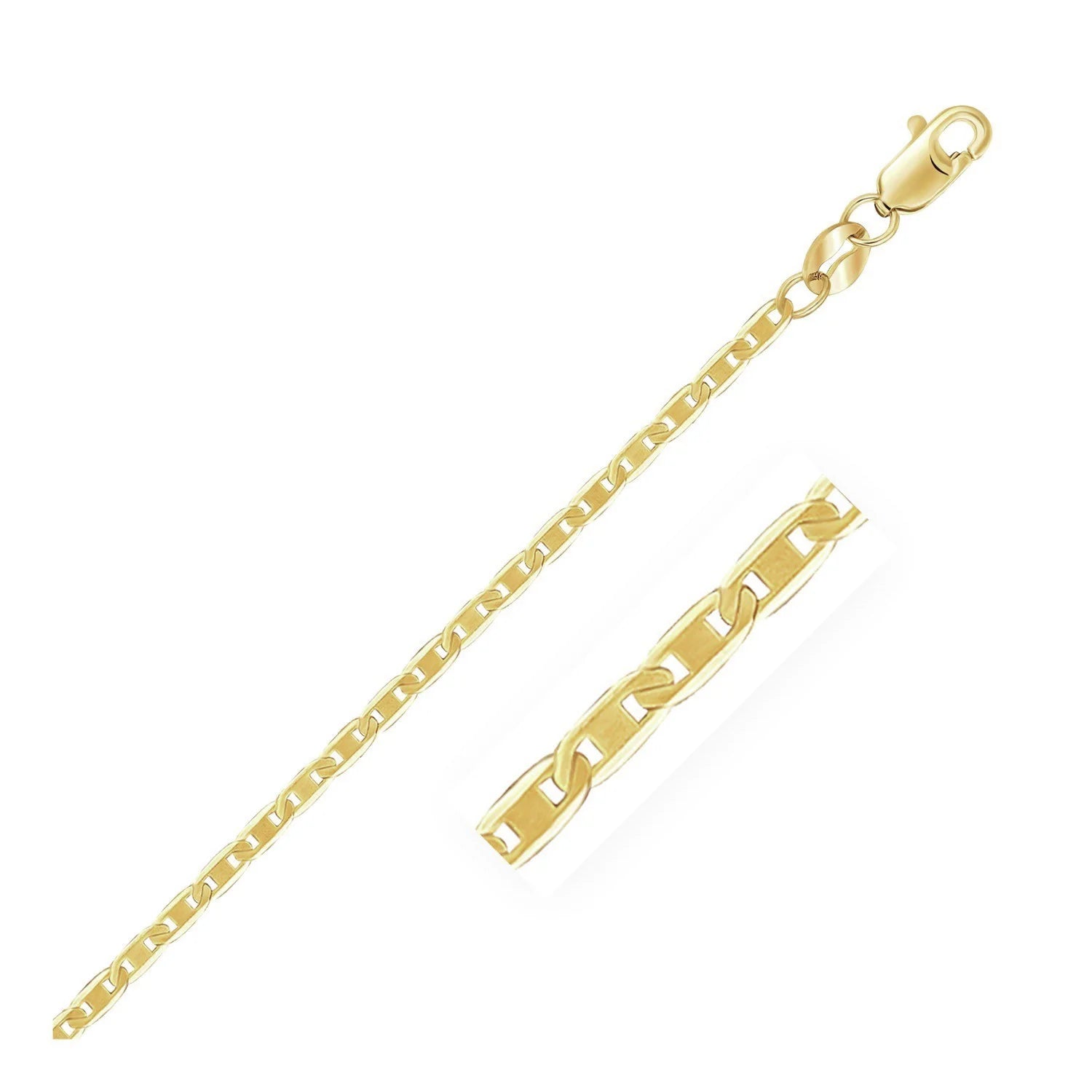 10k Yellow Gold Mariner Link Chain 1.7mm 16 in W40525