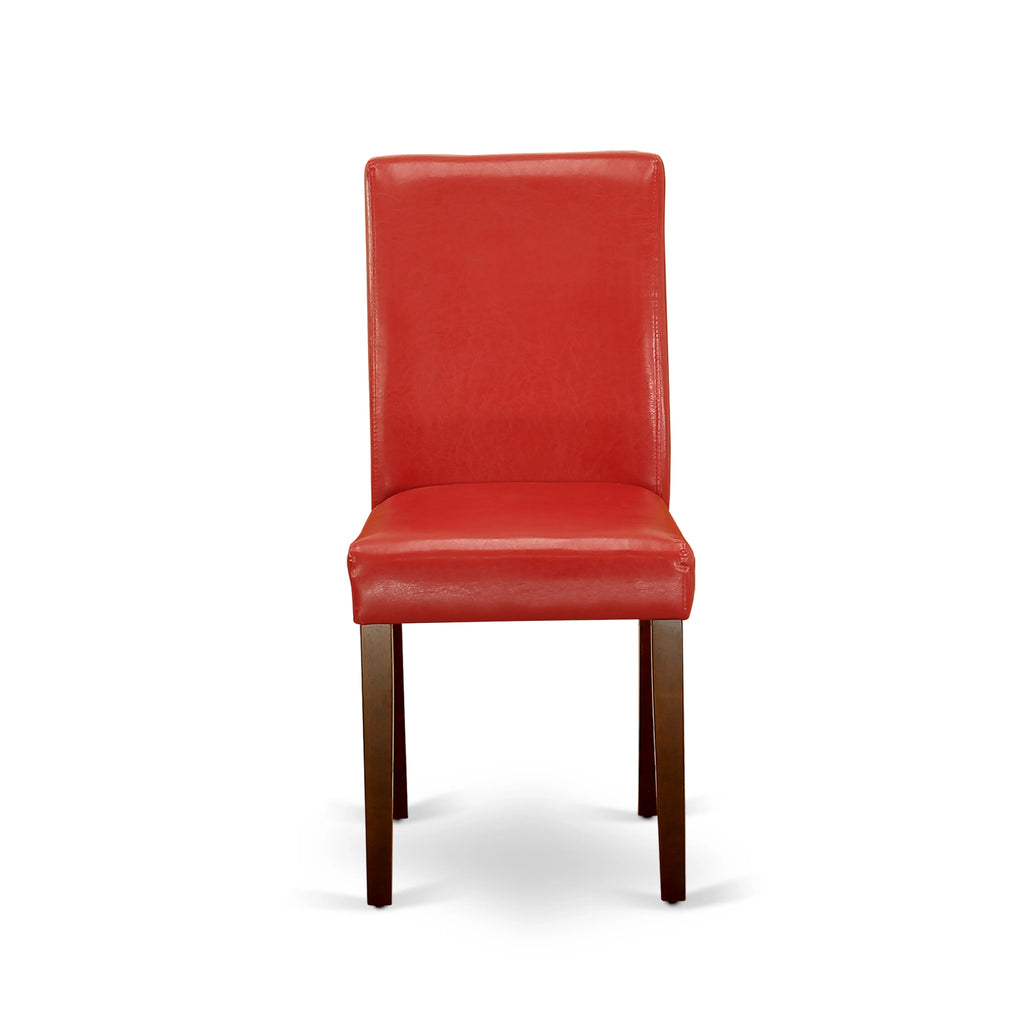 5-piece Wood Dining Set in Mahogany/Firebrick Red I532194