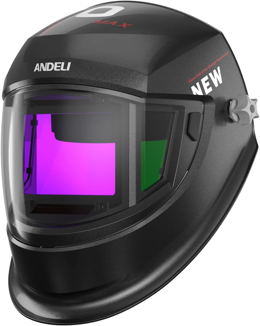 Welding Helmet Auto Darkening with Side View, Carbon Fiber J319