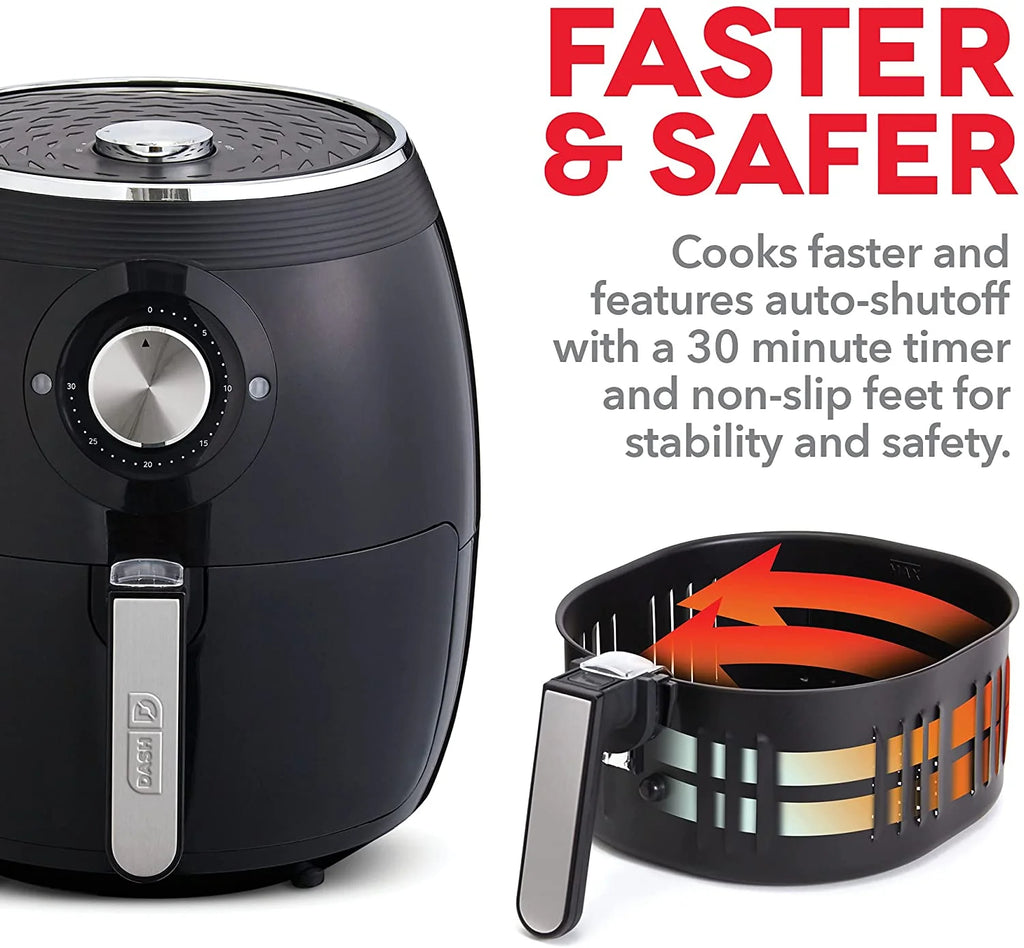 Deluxe Electric Air Fryer Oven Cooker, 6 Quart, Aqua & Mini Rice Cooker Steamer with Removable Nonstick Pot, Aqua S632084