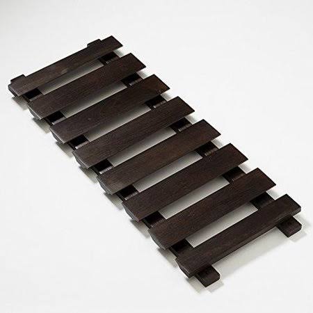 Glass Rack, 35 inch L x 14 inch W, Walnut H75571
