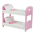 Pink Bunk Bed with Star Theme Bedding for 18-inch Dolls Q346699