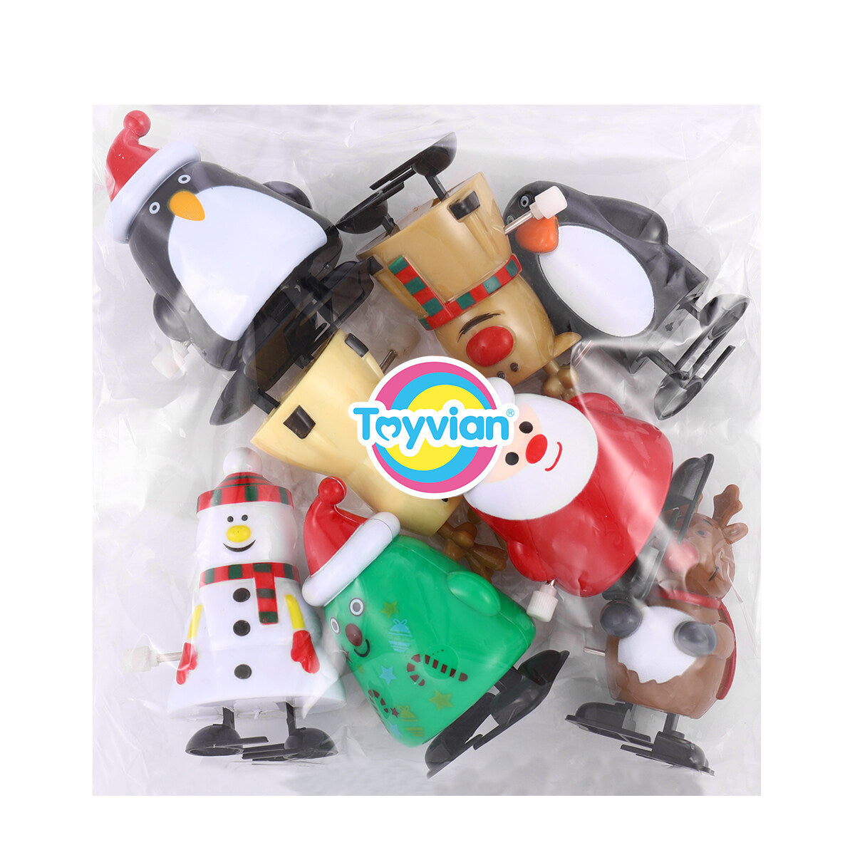 8pcs Christmas Wind Up Toys J686