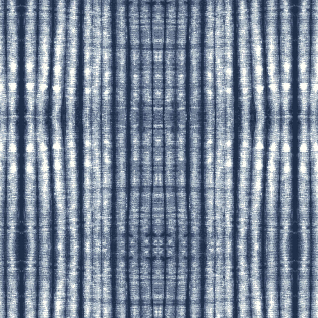 Blue Shibori Stripe Outdoor Chaise Lounge Cushion 72 x 21 B342