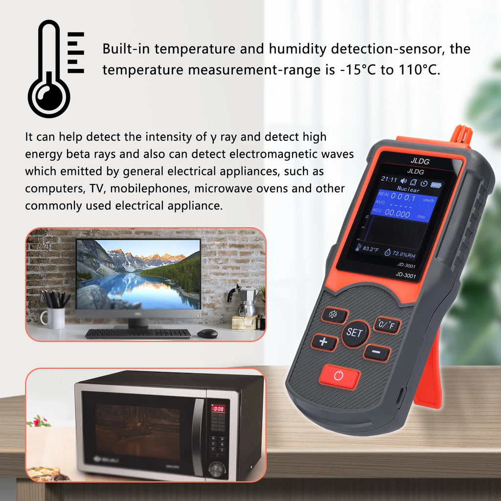 Multifunctional Geiger Counter and Electromagnetic Radiation and Humidity Measurement Device P713