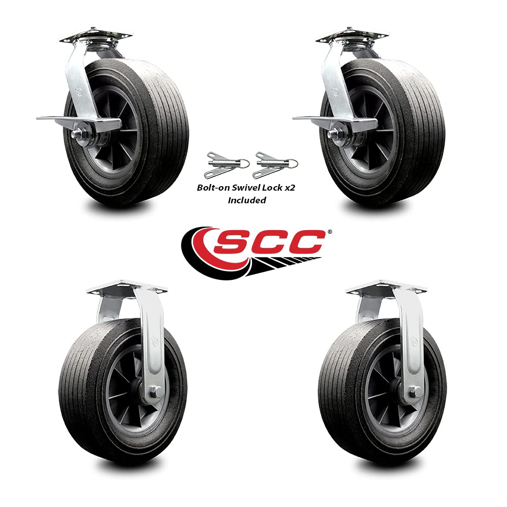 10 Inch Swivel Caster with Semi-Pneumatic Wheel P164