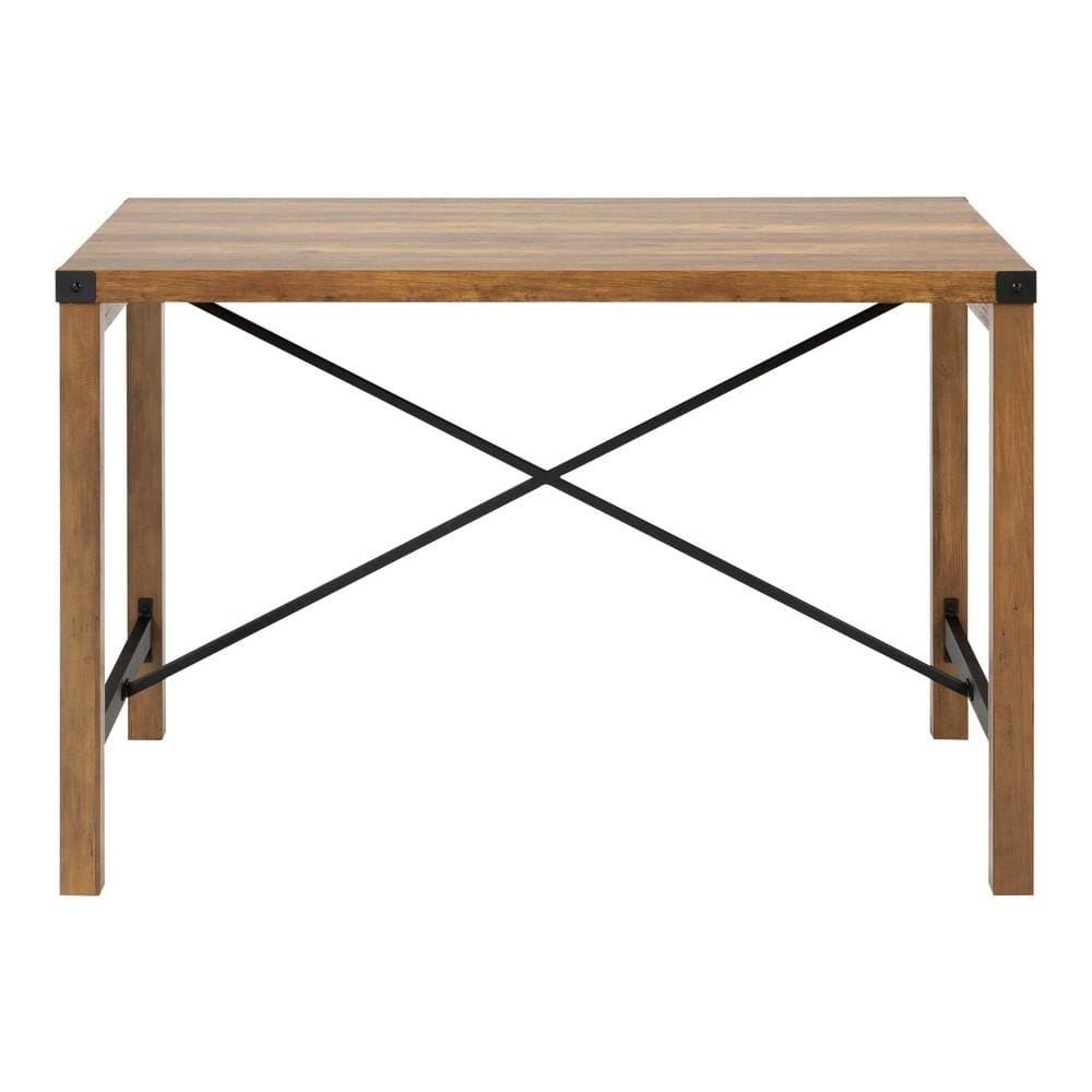 5-Piece Industrial Metal Dining Set with Slat Back Chair M696