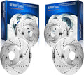 Drilled Slotted Disc Brake Rotors 4pc Set H886412
