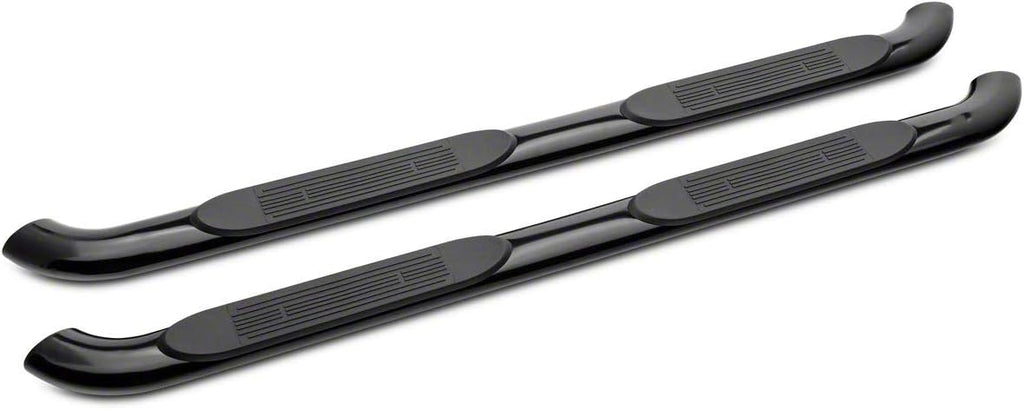 Black 4-Inch Oval Bent End Side Step Bars U47583