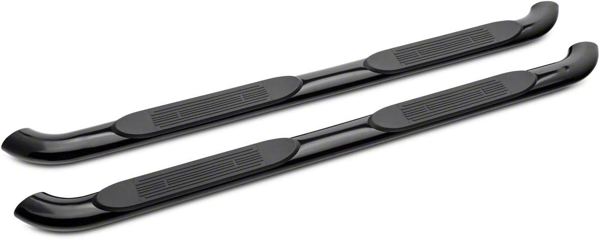 Black 4-Inch Oval Bent End Side Step Bars U47583