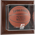 Brown Framed Wall-Mounted Basketball Display Case O853146