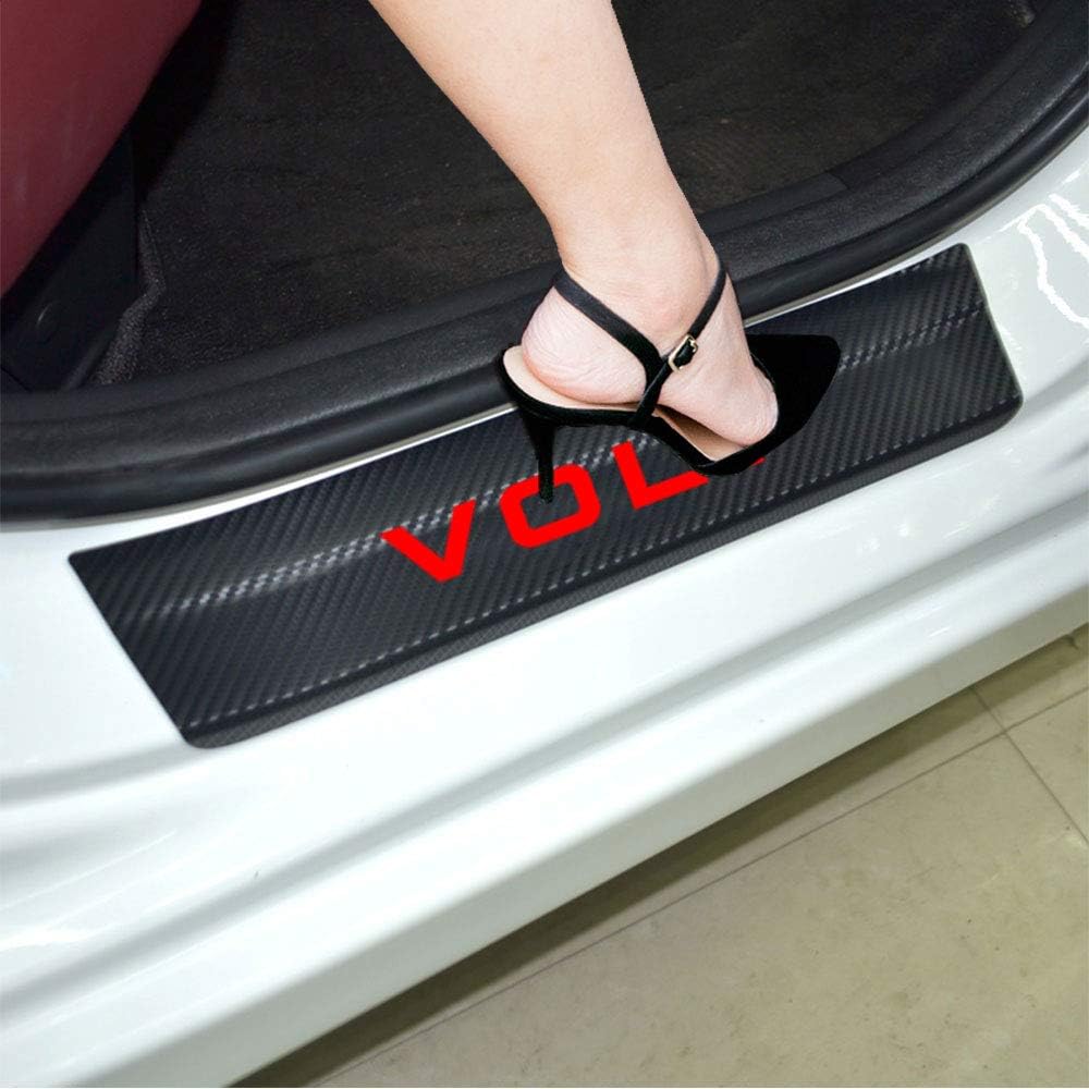 Blue 4D Carbon Fiber Car Door Sill Protector Z6119