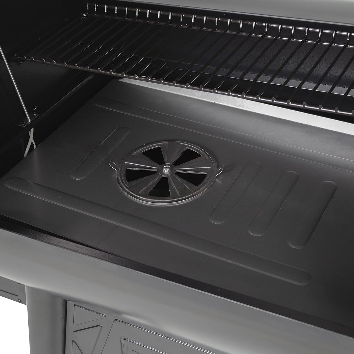 Black/red Wood Grill Pellet Grill & Smoker with Cabinet V44190