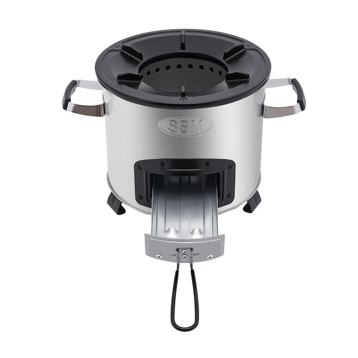 Portable Wood Burning Rocket Stove with Adjustable Firepower Stainless Steel I623235