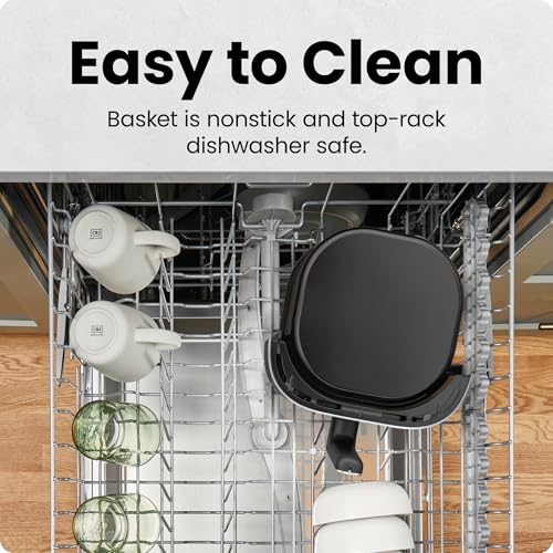 6 QT Compact Air Fryer with Touchscreen Controls and Nonstick Basket J213