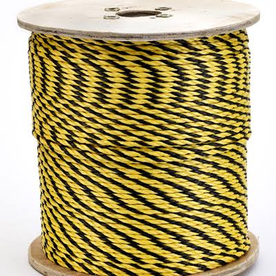Yellow/Black 1200 ft Polypropylene Safety Rope X42553