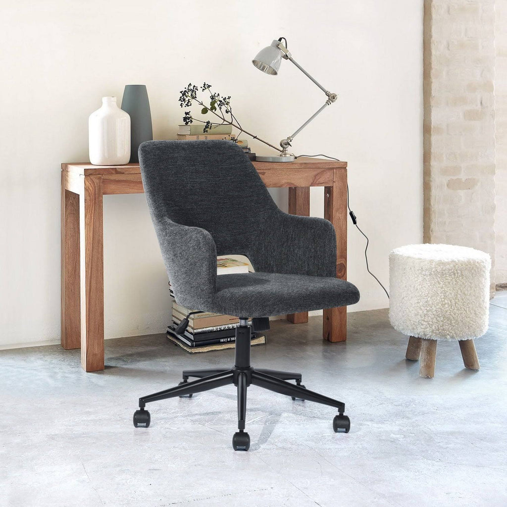 Dark Grey Swivel Desk Chair R198376