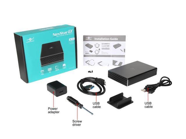Black USB 3.0 Dual SATA SSD/HDD Raid Enclosure Z7710