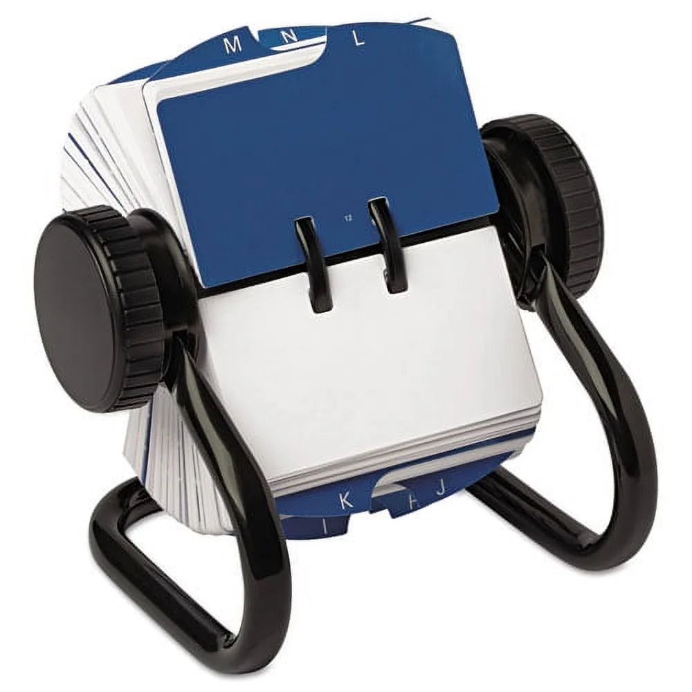 Black Rotary Card File with 250 Cards and 24 A-Z Guides R34815