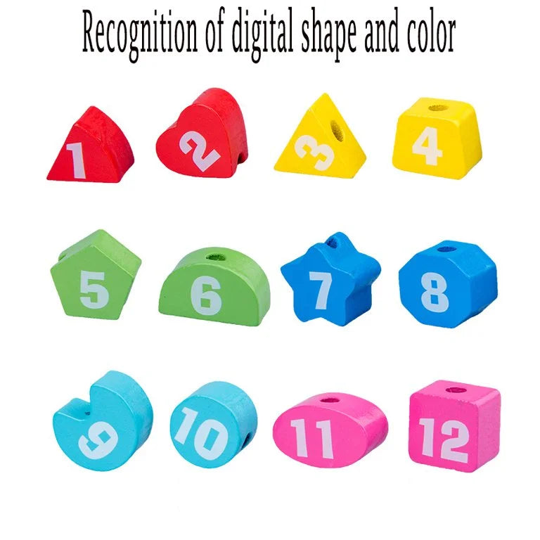 Wooden Shape Color Sorting Clock Toy Number Blocks Puzzle Stacking Sorter Jigsaw L509161