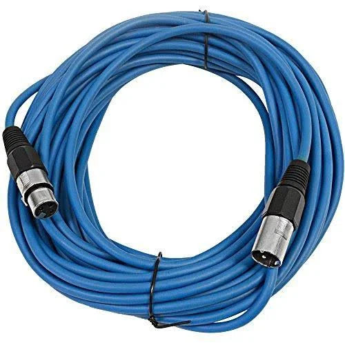 6 Pack Blue XLR Male to XLR Female Microphone Cables V533502