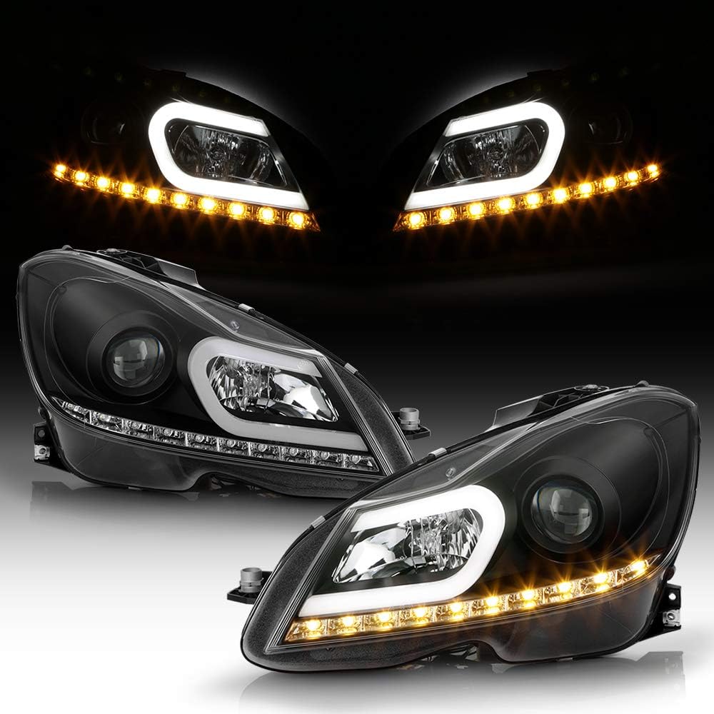 Black Projector Headlights Headlamps M4643