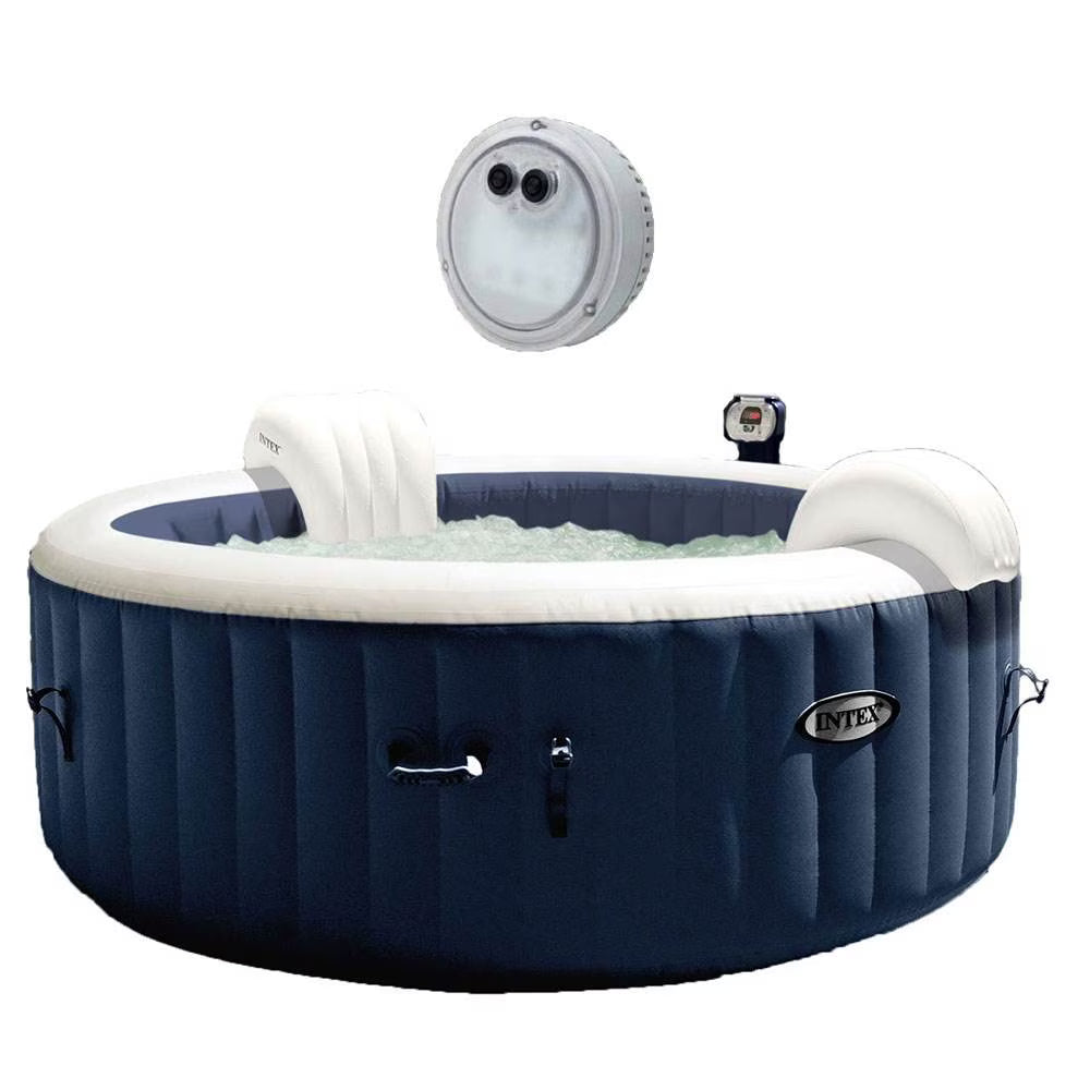 4 Person Inflatable Hot Tub with LED Light S969599