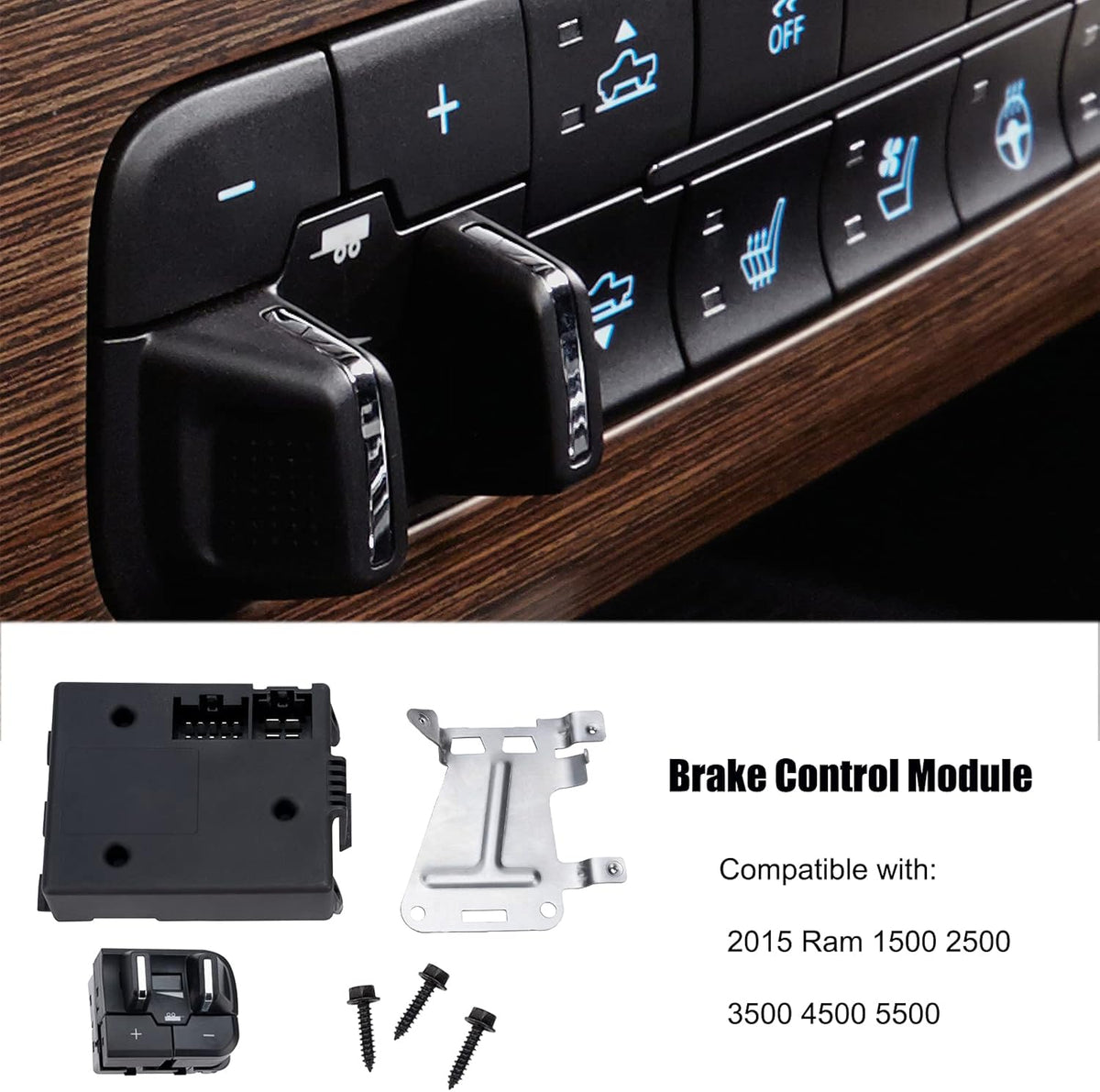 Integrated Electronic Trailer Brake Controller with Switch, Bracket, Module and Hardware Q197355