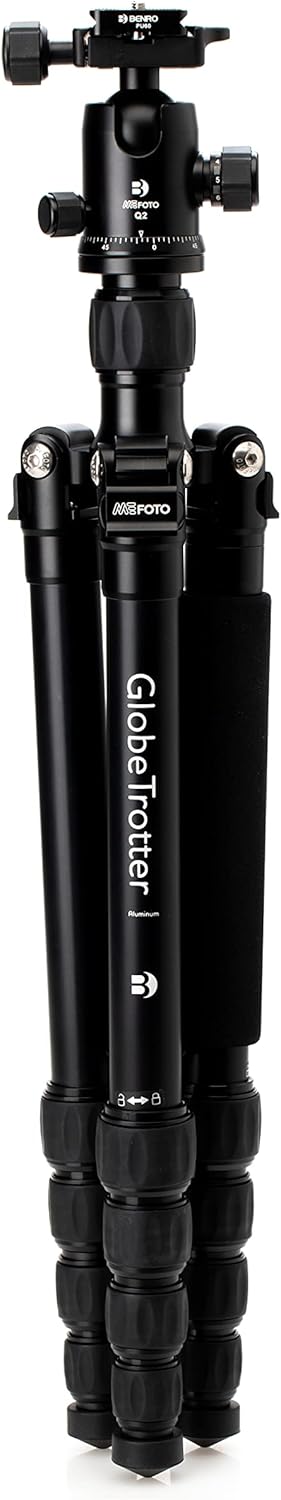Black Travel Tripod with Ballhead and Monopod D83913