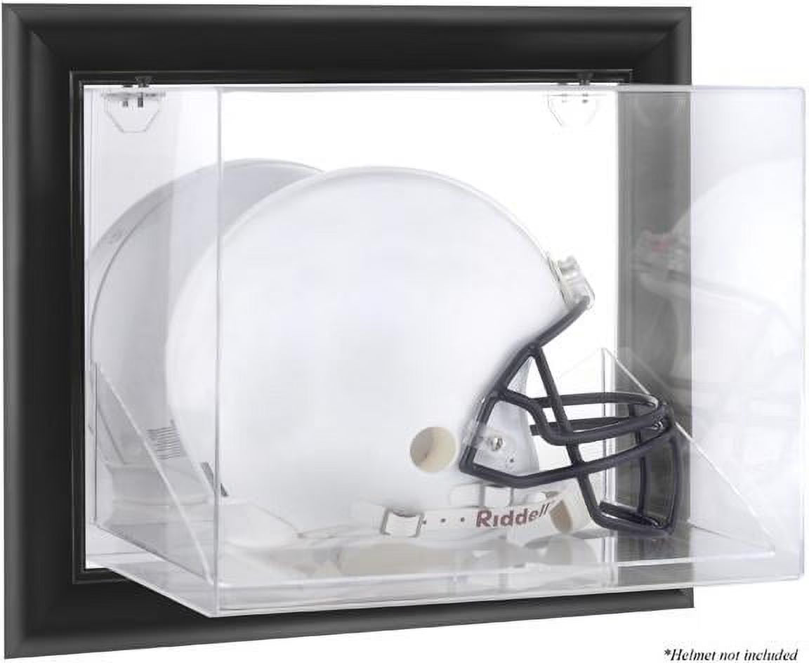 Black Framed Wall-Mountable Helmet Display Case Q408
