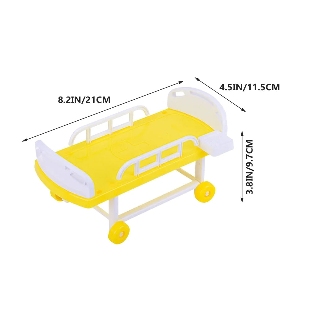 Doctor Hospital Dollhouse Bed Miniature Furniture Kids Playset Toys P5791
