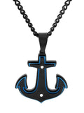 Men's Stainless Steel Anchor Pendant Necklace S784721