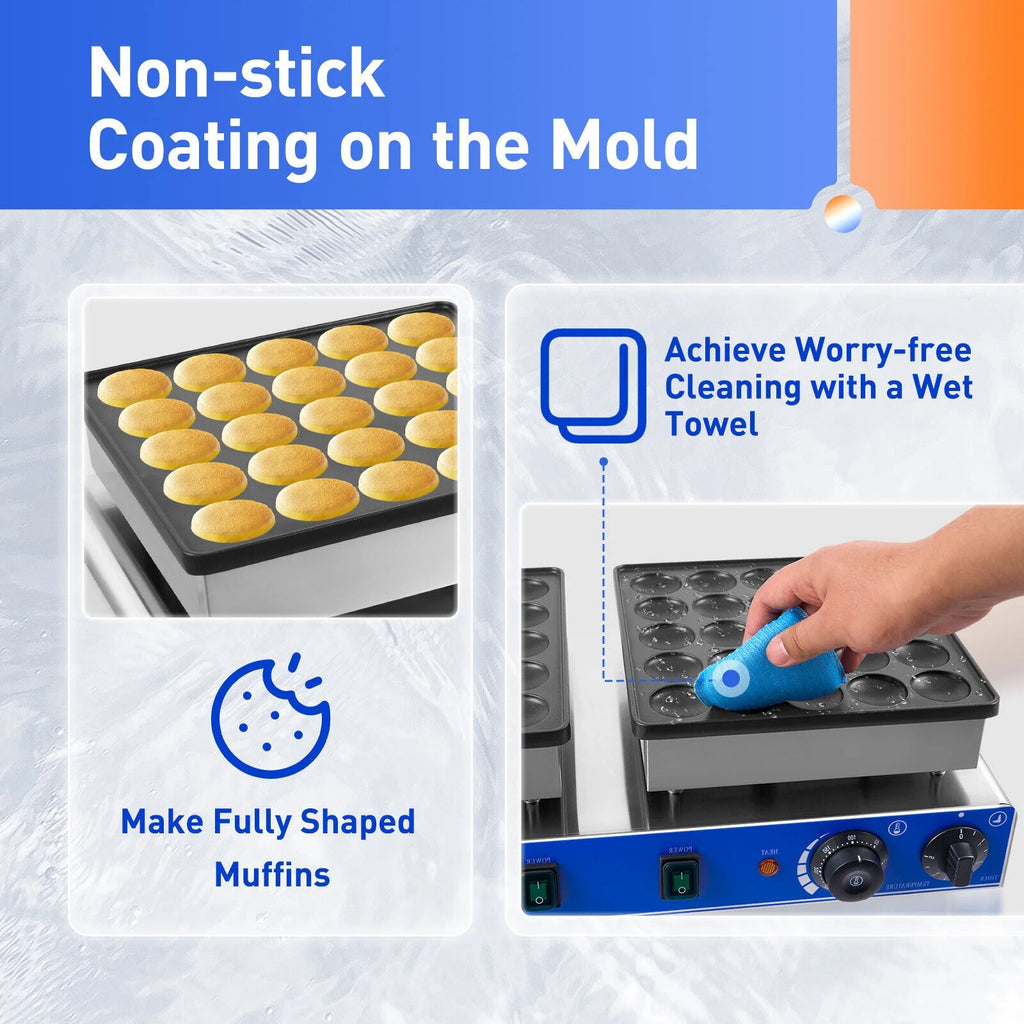 50PCS Commercial Electric Nonstick Waffle Maker Machine C323471