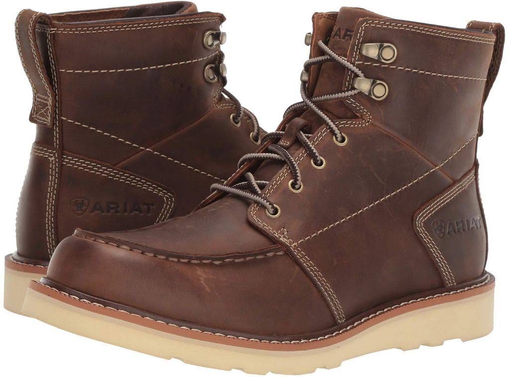 Brown Lace Work Boots X502