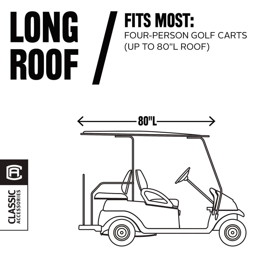 Khaki Golf Cart Travel Enclosure Long Roof C822128