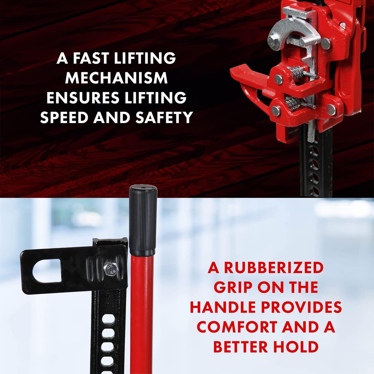 Heavy Duty 48 inch Ratcheting Farm Jack with Wide Base N9642
