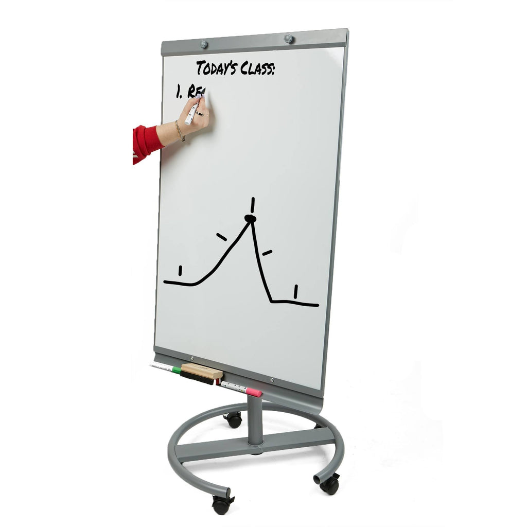 Portable Magnetic Dry Erase Easel, White D317536