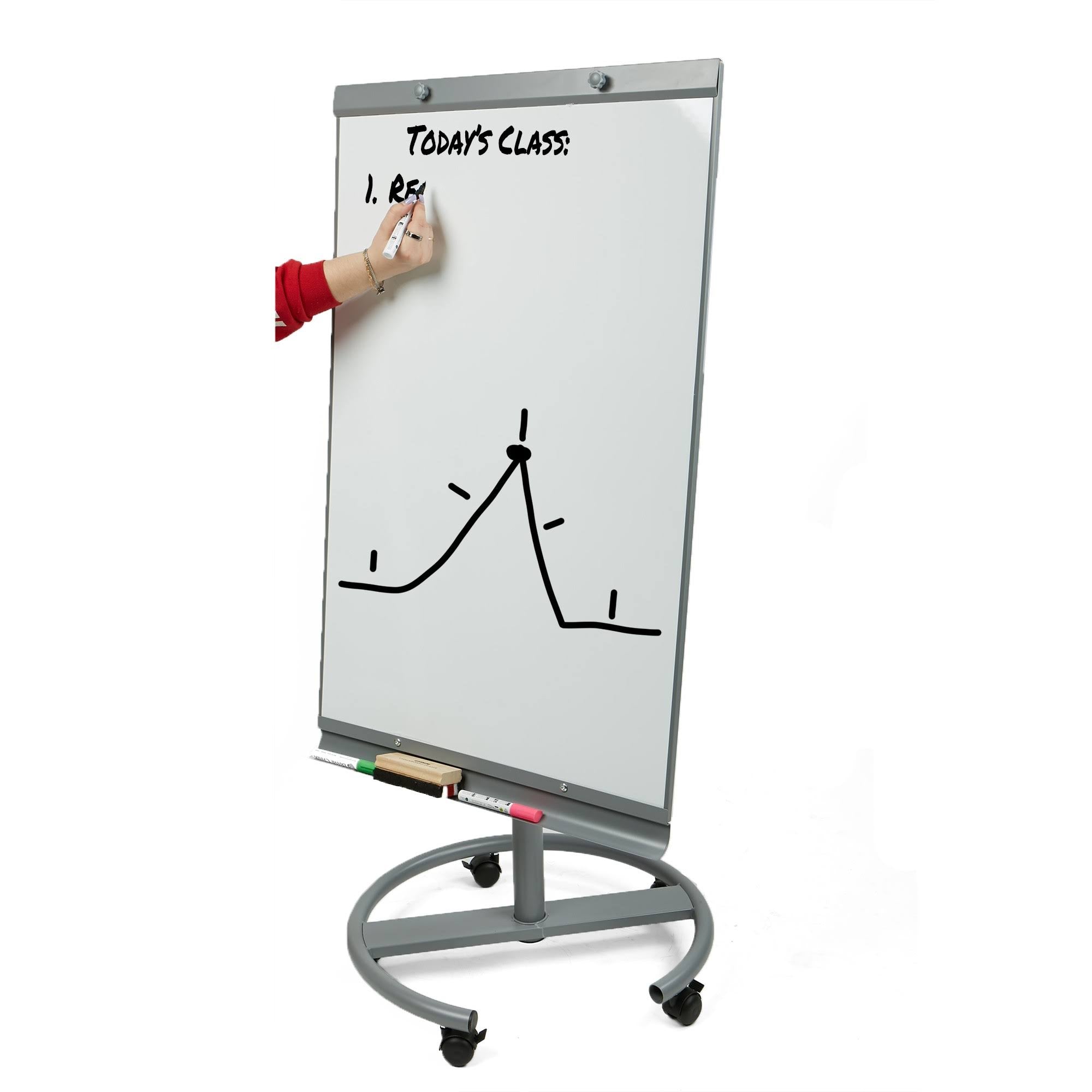 Portable Magnetic Dry Erase Easel, White D317536